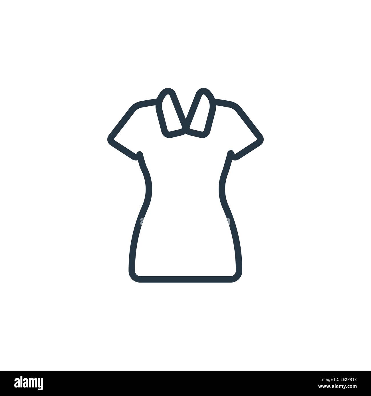 Icona vettoriale abito camicia lyocell. Sottile linea nera lyocell icona abito camicia, vettore piatto semplice elemento illustrazione da abiti modificabili conce Illustrazione Vettoriale