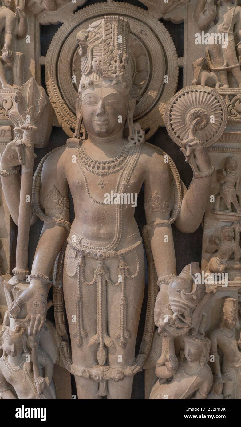 Antica scultura indiana nel British Museum, Londra, Inghilterra, Regno Unito Foto Stock