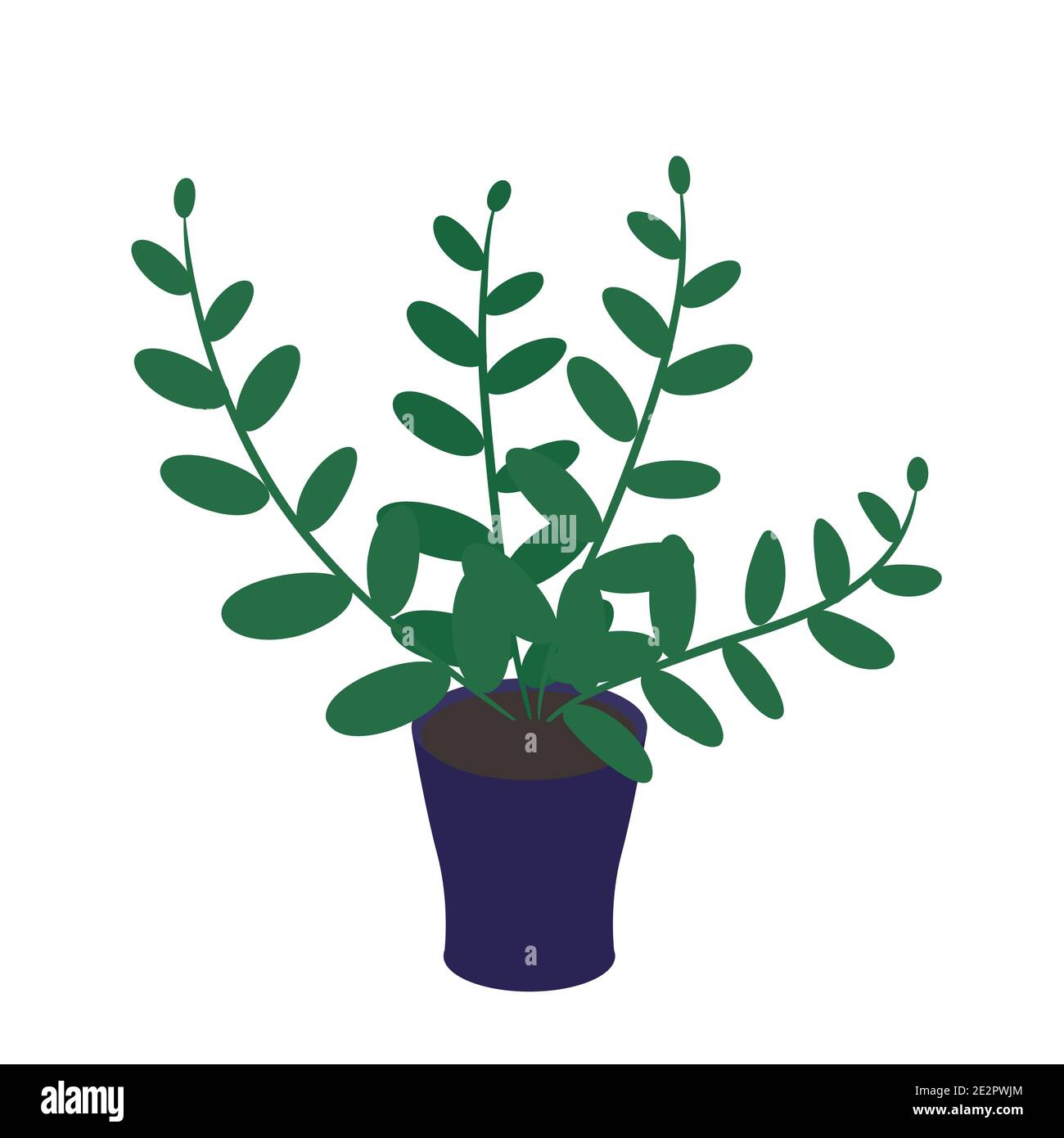 Houseplant nella pentola vettore illustrazione eps. 10 Illustrazione Vettoriale