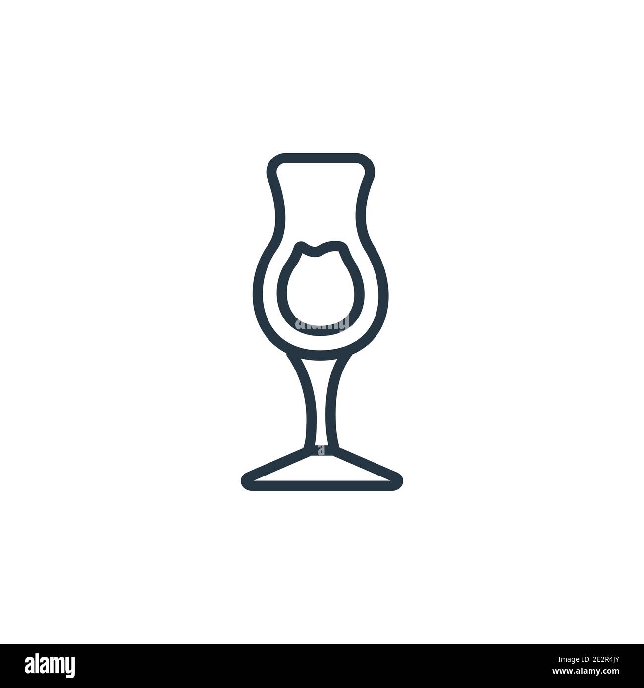 Icona mai thai Outline Vector. Sottile linea nera mai thai icona, vettore piatto semplice elemento illustrazione da editabili bevande concetto isolato su bianco ba Illustrazione Vettoriale