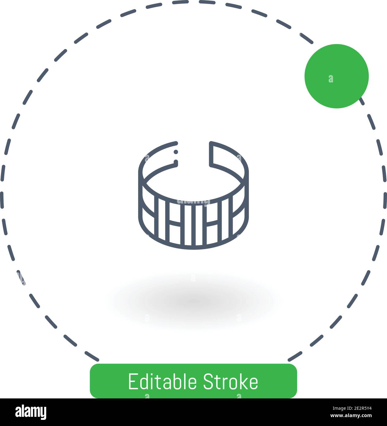 icona vettore di bangle icone del contorno del tratto modificabili per il web e. cellulare Illustrazione Vettoriale