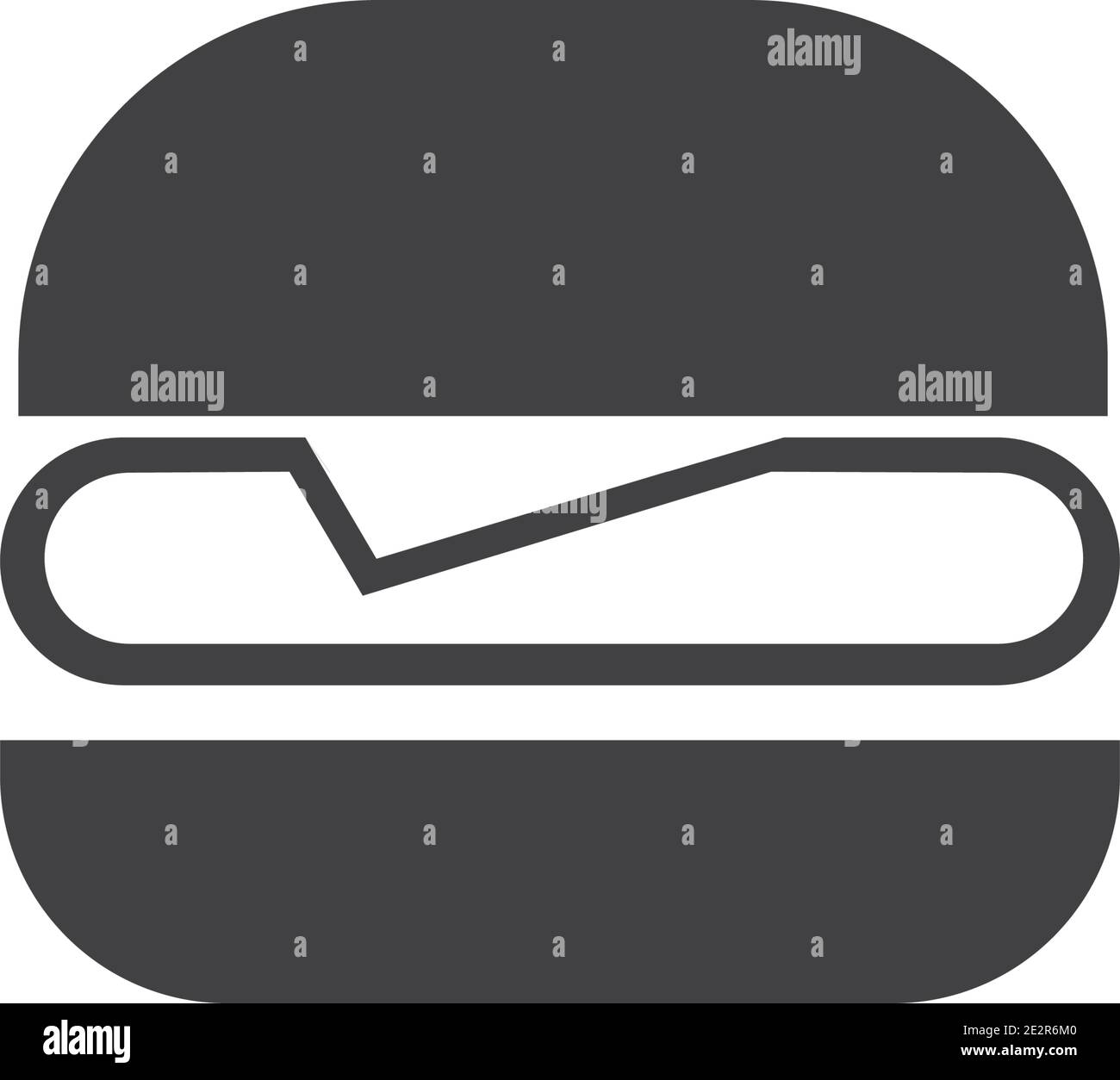 Disegno di illustrazione di un'icona di Hamburger Vector Illustrazione Vettoriale