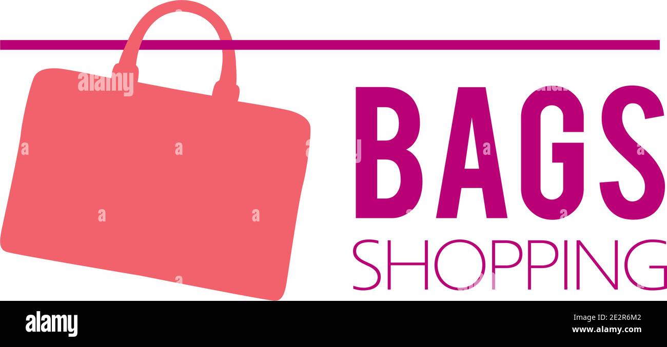 Logo vettoriale di borse da donna e shopping Illustrazione Vettoriale