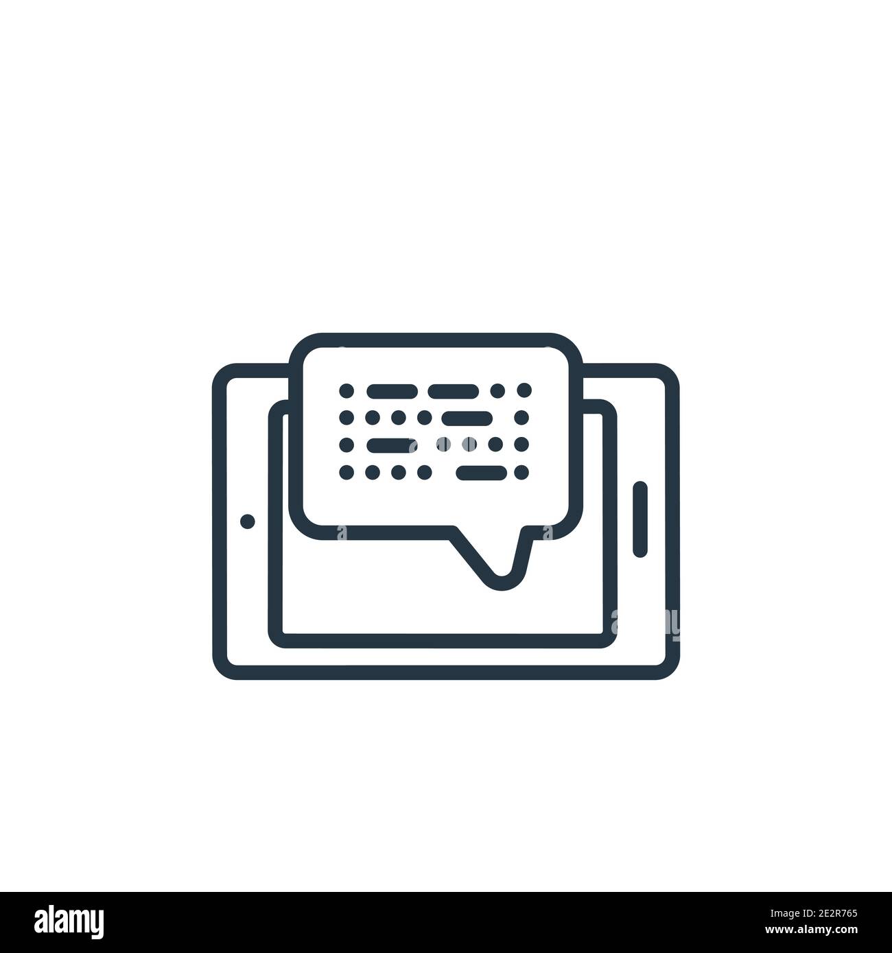 Icona vettore contorno codice Morse. Icona di codice maledizione nera a linea sottile, vettore piatto semplice illustrazione di elementi dal concetto di comunicazione modificabile isolato Illustrazione Vettoriale