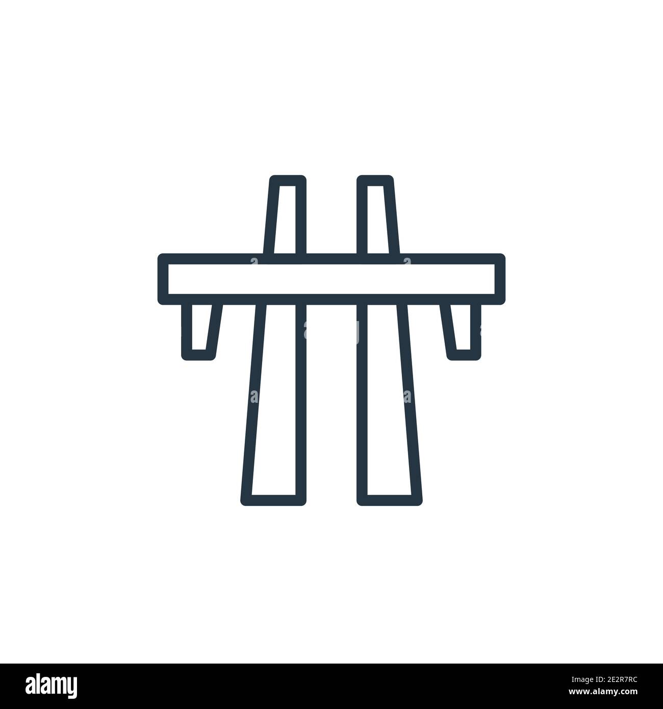 Icona vettore profilo autostrada. Icona autostrada nera sottile, vettore piatto semplice elemento illustrazione da editabile intelligenza artificiale concetto iso Illustrazione Vettoriale