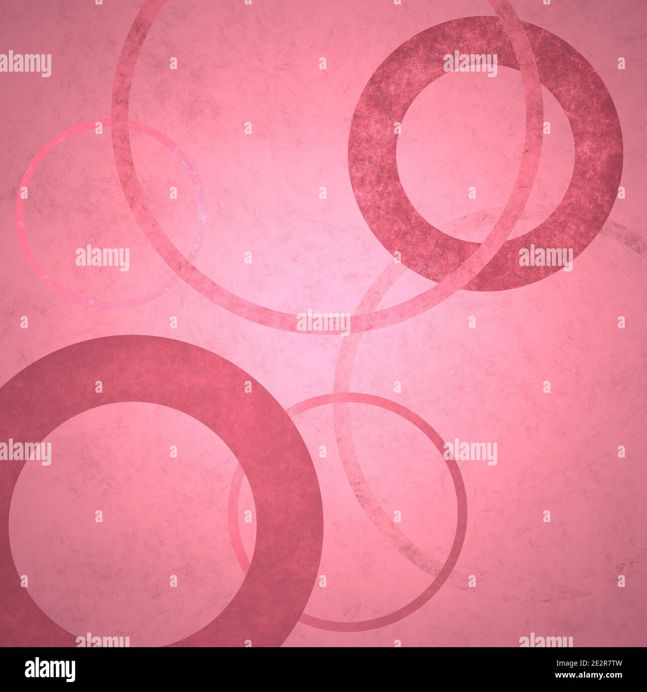 Astratto acquerello sfondo rosa. Sfondo con forme geometriche-cerchi . Foto Stock