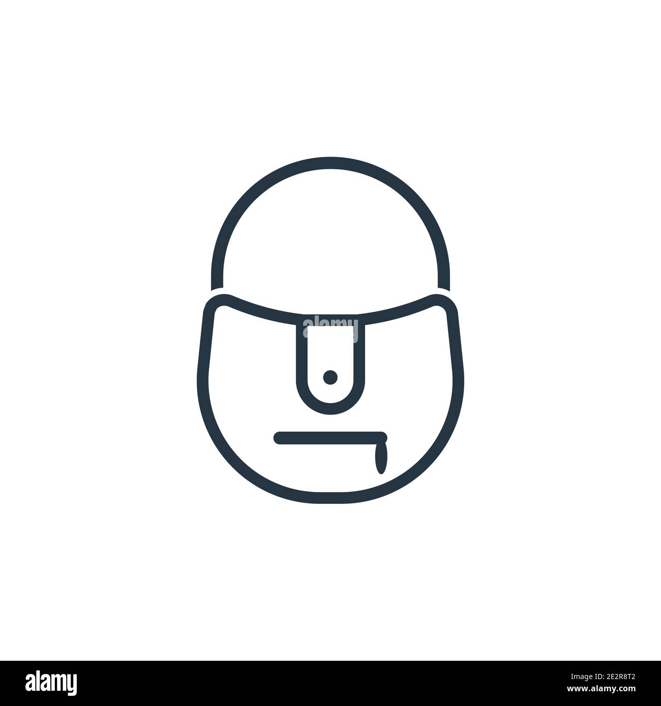 Icona vettore contorno sacca Hobo. Sottile linea nera hobo bag icona, vettore piatto semplice elemento illustrazione da editabile concetto di vestiti isolato colpo on Illustrazione Vettoriale