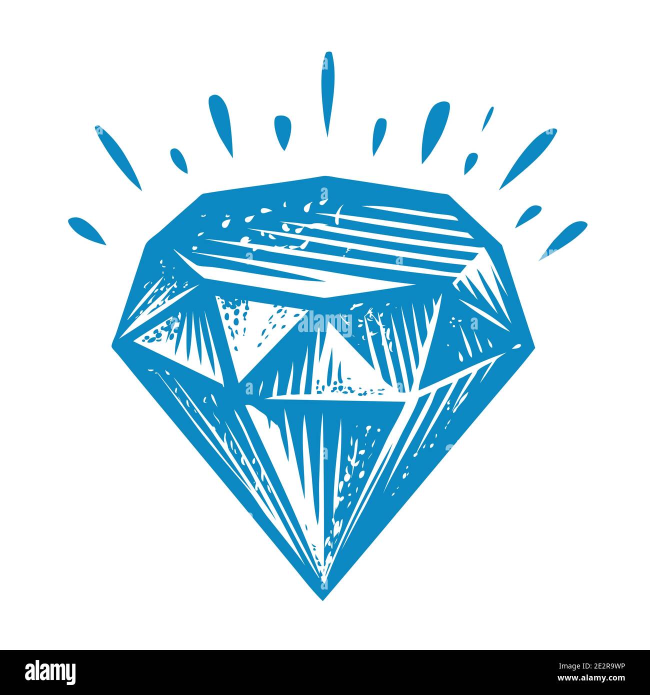 Diamante splendente. Gioiello, simbolo del tesoro illustrazione vettoriale Illustrazione Vettoriale