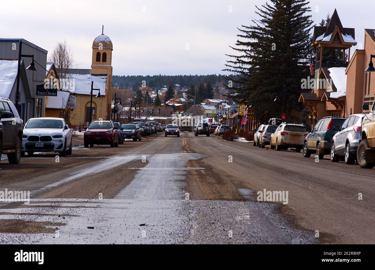 Centro di Pagosa Springs, Colorado Foto Stock