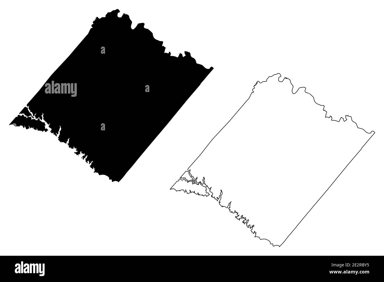 Spotsylvania County, Commonwealth of Virginia (Stati Uniti, Stati Uniti d'America, Stati Uniti, Stati Uniti, Stati Uniti) mappa vettoriale illustrazione, scrimble sketch Spotsylv Illustrazione Vettoriale