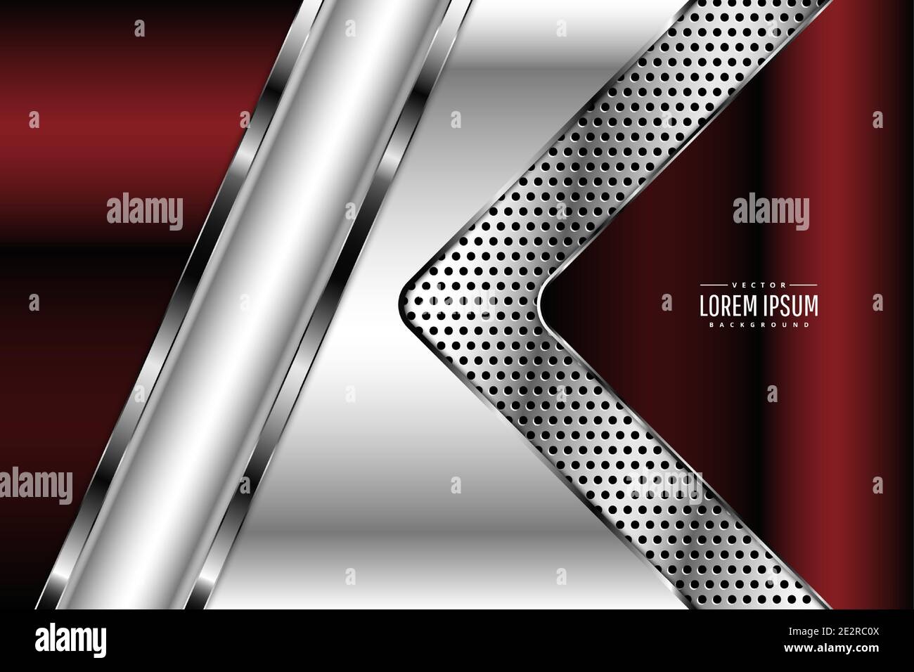 Elegante sfondo metallico di rosso con texture perforata.Vector illustration.Eps10 Illustrazione Vettoriale