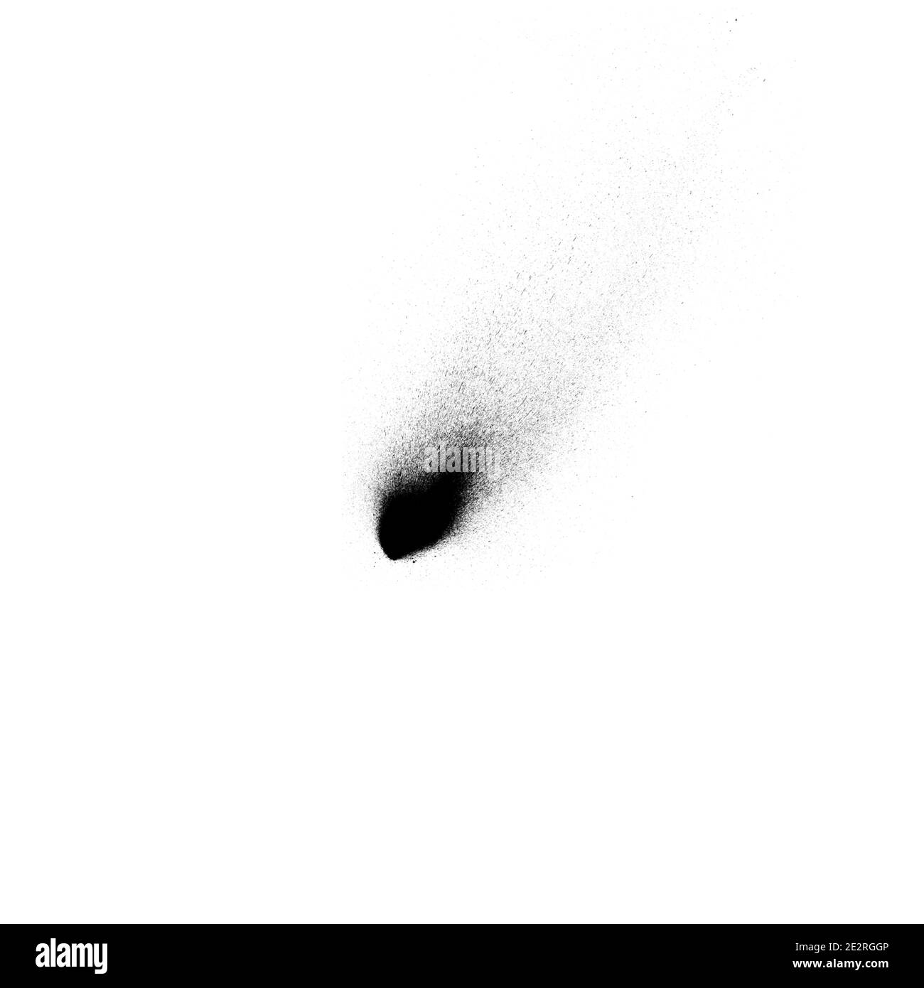 Bella astratta inchiostro nero spray pennello per la pittura Foto Stock