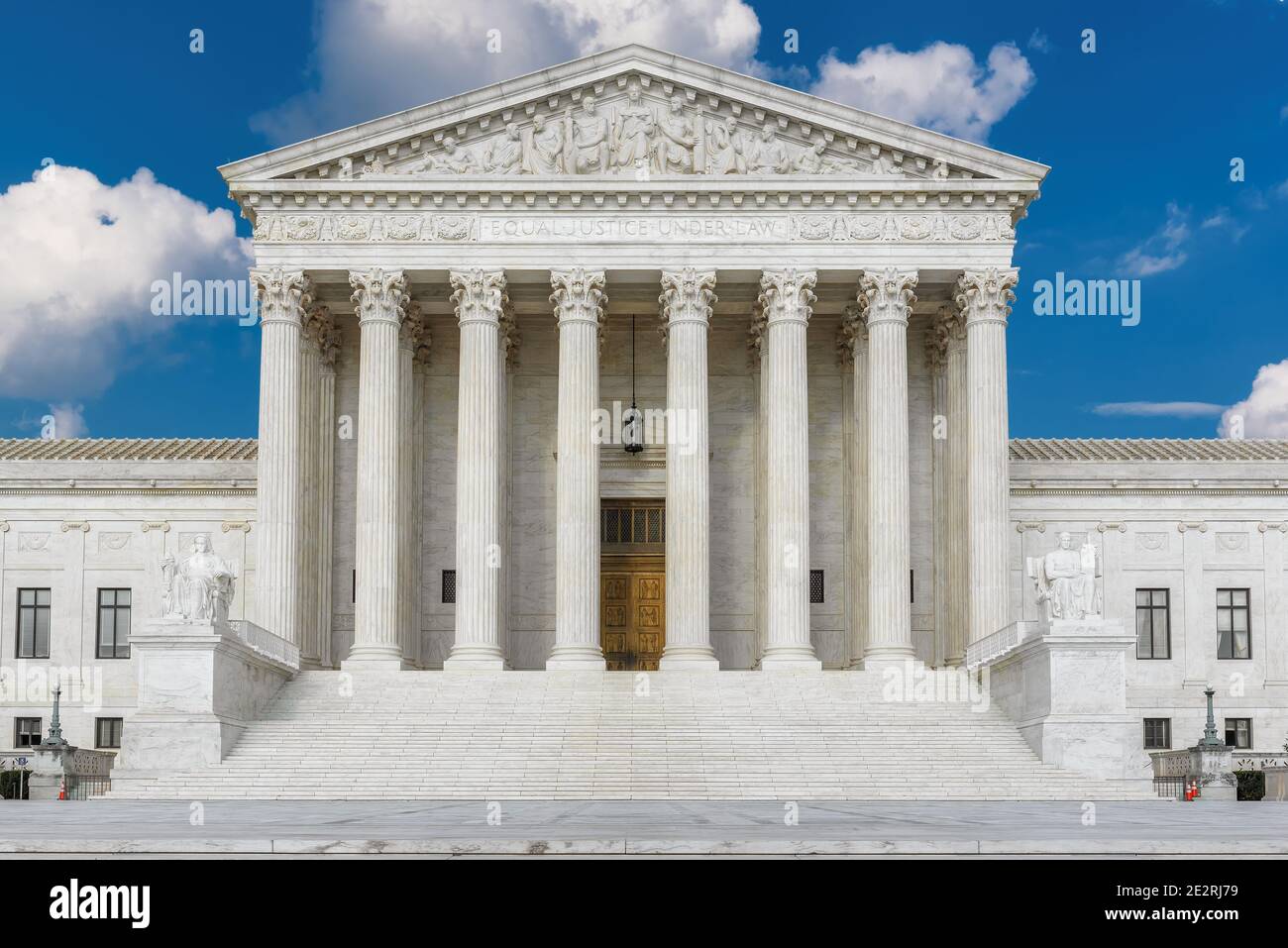 La Corte suprema degli Stati Uniti nella costruzione di Washington DC, Stati Uniti d'America. Foto Stock