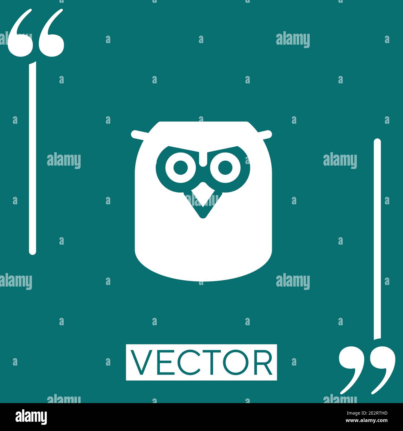 Icona vettore simbolo OWL SAGE icona lineare. Linea tratto modificabile Illustrazione Vettoriale