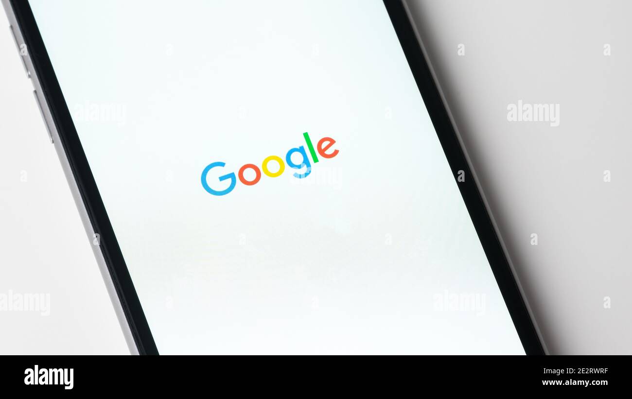 L'app Google viene lanciata su Apple iPhone Foto Stock