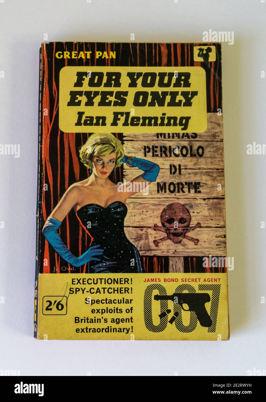 Per i tuoi occhi solo da Ian Fleming, James Bond libro pubblicato da Pan Books 1962 Foto Stock