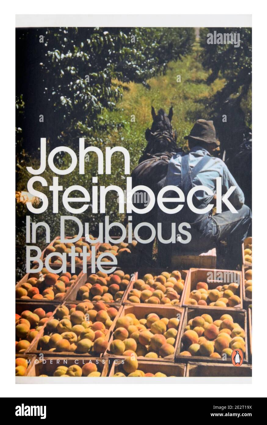Copertina del libro 'in dubious Battle' di John Steinbeck. Foto Stock