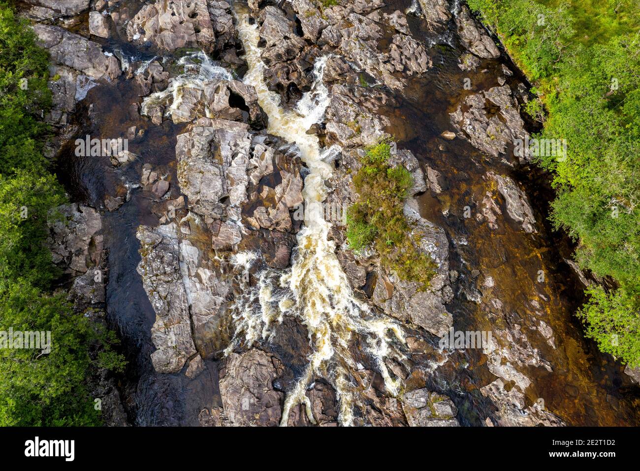 Fiume Orchy a Glen Orchy, Scozia, Regno Unito Foto Stock