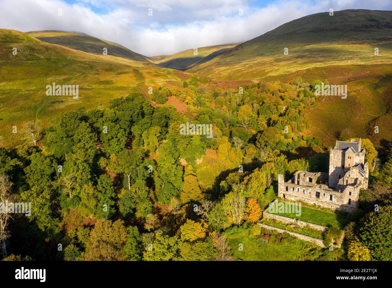 Castle Campbell, Dollar Glen, Clackmannanshire, Scozia, Regno Unito Foto Stock