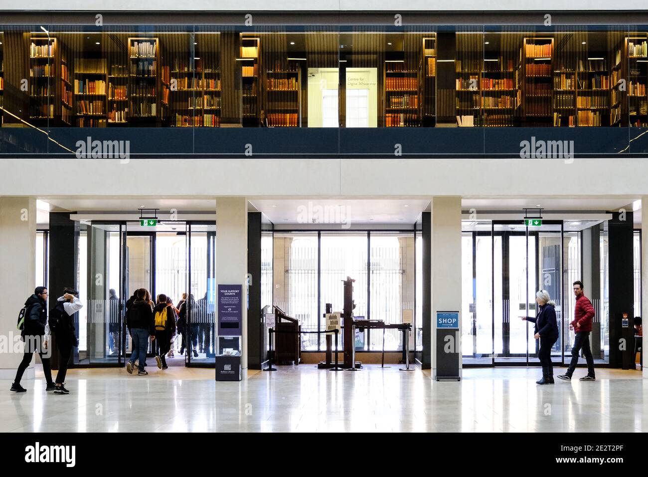 All'interno della Weston Library presso l'Università di Oxford. Foto Stock