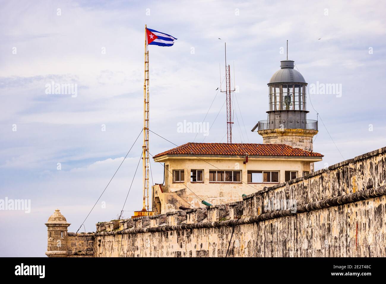 Faro Castillo del Morro, la Havana - Cuba Foto Stock