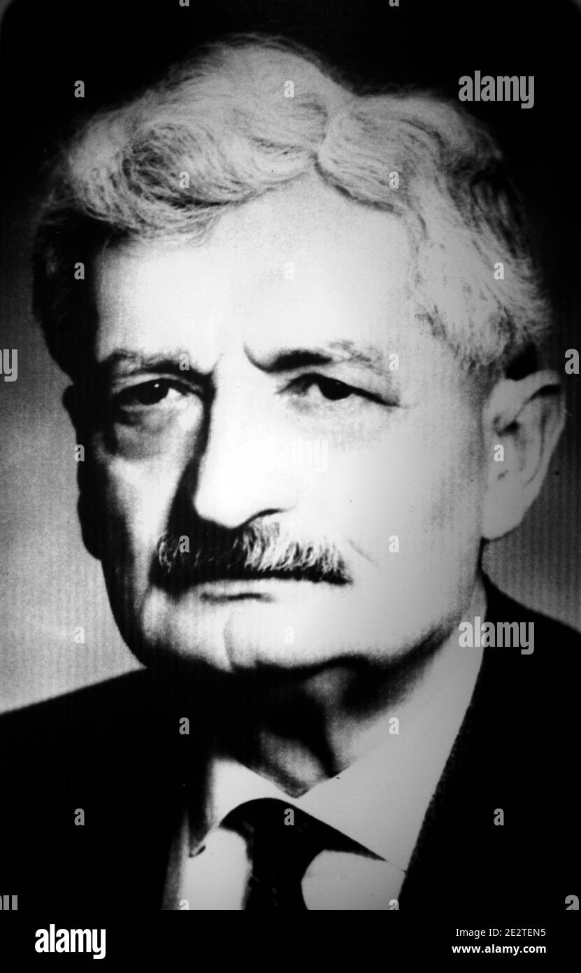 Ritratto di Hermann Julius Oberth (1894-1989). Ingegnere tedesco, Fisicista e uno dei fondatori di Rocket Science & Astronautics Foto Stock