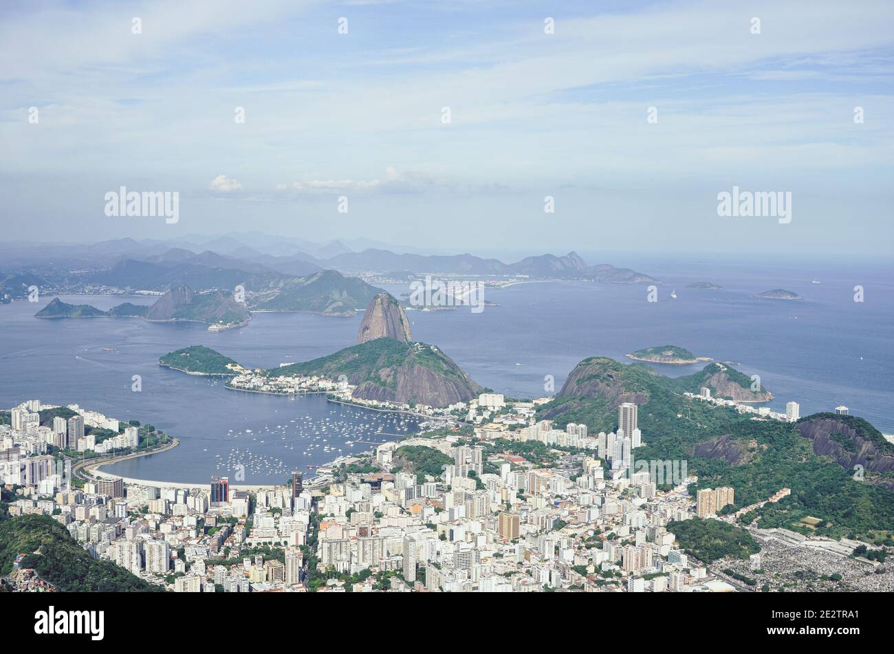 La vista da Corcovado, Rio de Janeiro, Brasile Foto Stock