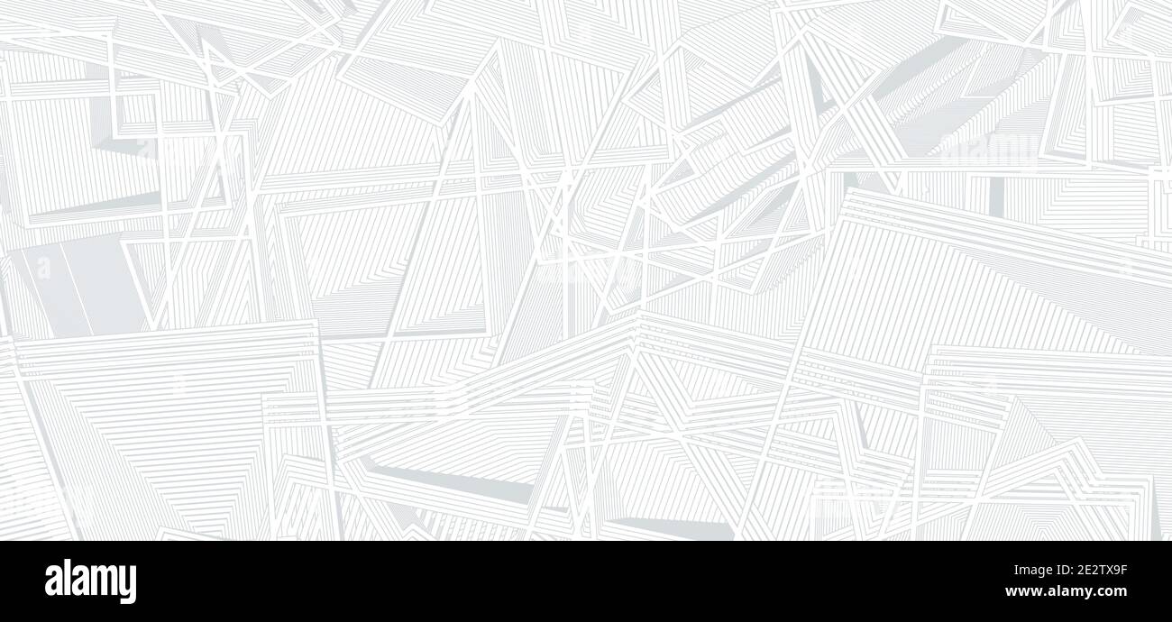 Grigio geometrico complesso su astrazione bianca. Illustrazione grafica vettoriale insolita Illustrazione Vettoriale