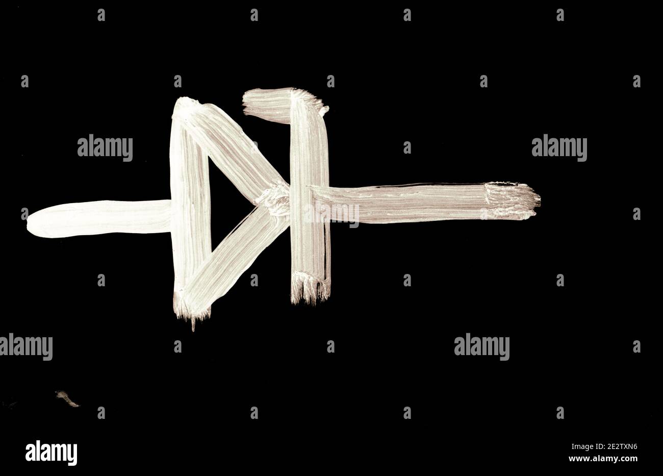 Simboli elettrici Set corto 061 diodo Zener invertito Foto Stock