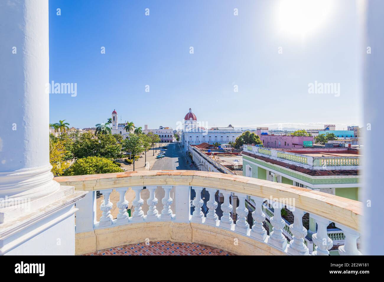 Municipio di Cienfuegos, visto dal Palacio Ferrer - Cuba Foto Stock