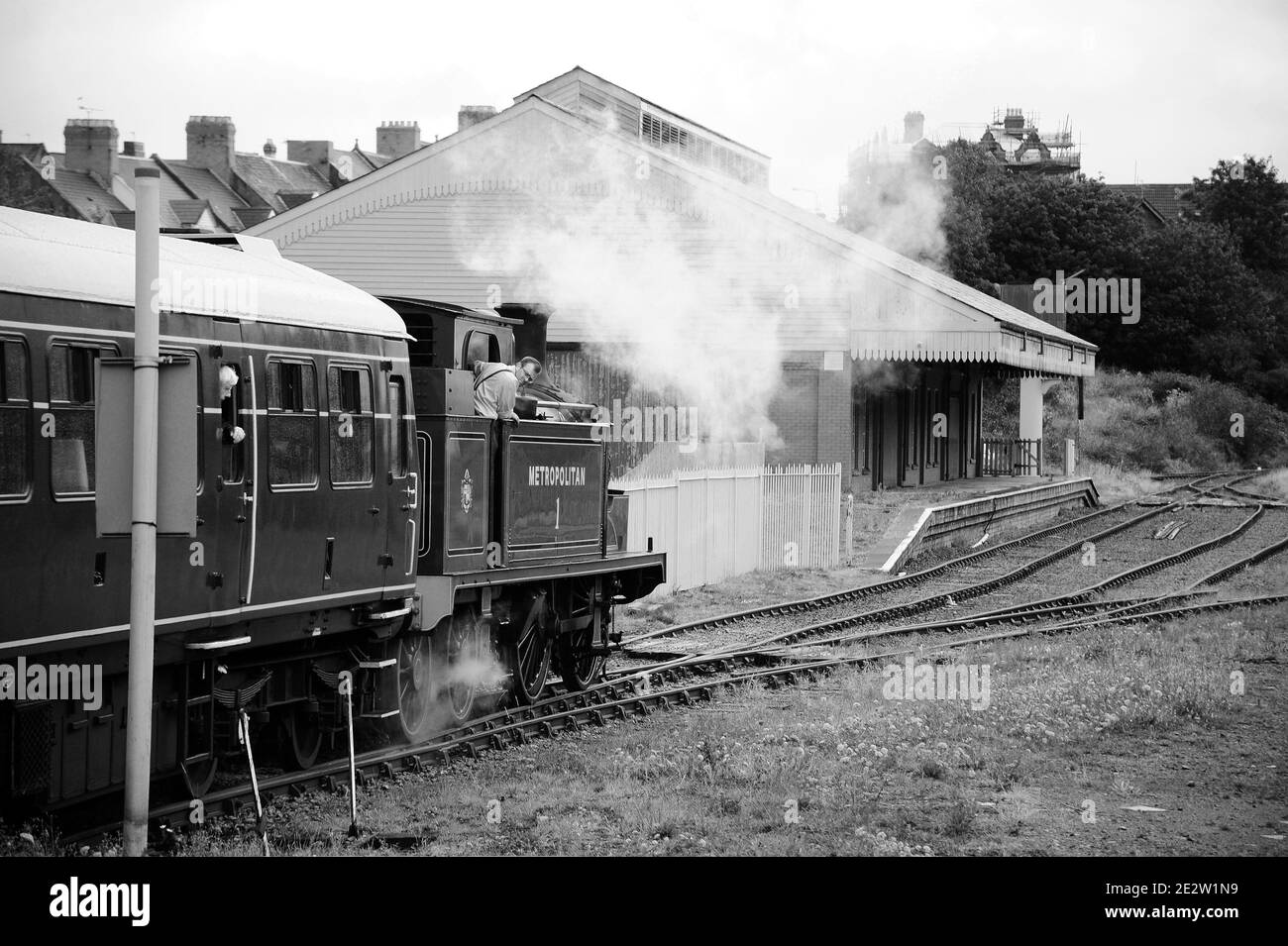 Metropolitan Railway 'No 1' a Barry Island. Foto Stock