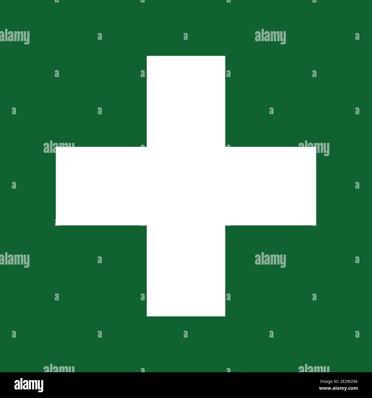 Simbolo di emergenza di pronto soccorso vettore verde bianco Illustrazione Vettoriale