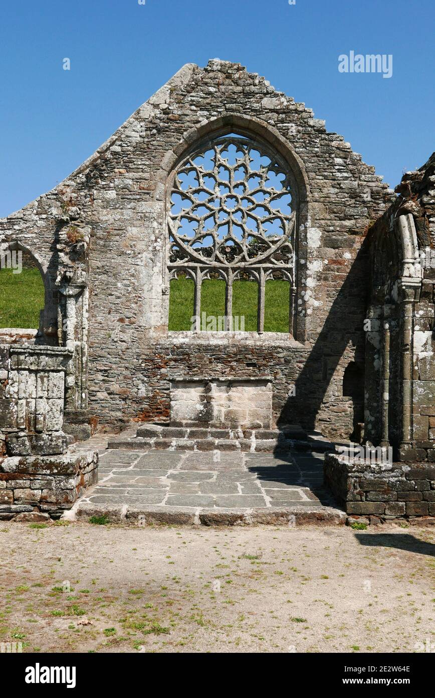 Le rovine di Languidou cappella, Plovan, Pays Bigouden, Finistere, Bretagna, Francia, Europa Foto Stock