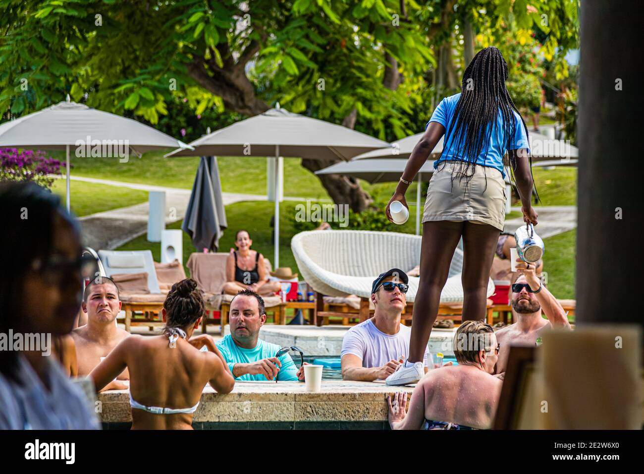 Bar in un punto turistico di Grenada Foto Stock