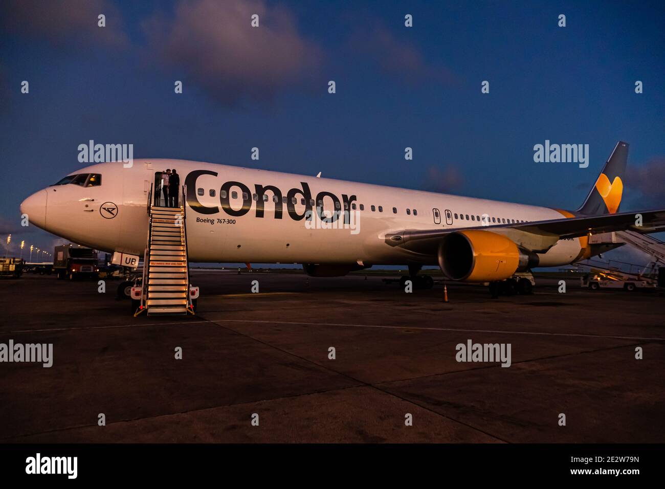 Aereo Condor All'Aeroporto Di Barbados Foto Stock