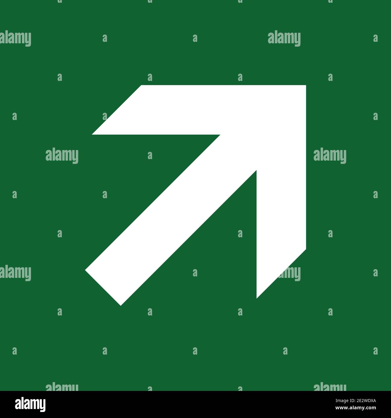 Simbolo di uscita di emergenza vettore verde bianco Illustrazione Vettoriale