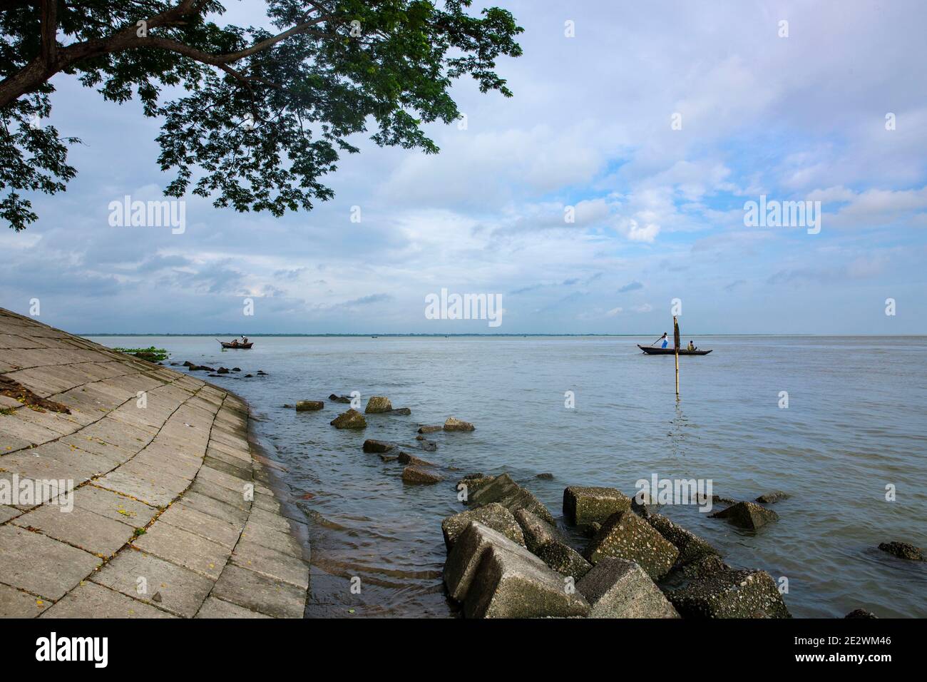 Meghna-dakatia estuario a Chandpur, Bangladesh Foto Stock