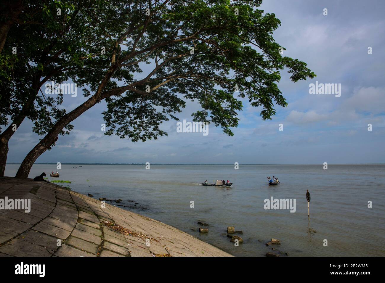 Meghna-dakatia estuario a Chandpur, Bangladesh Foto Stock