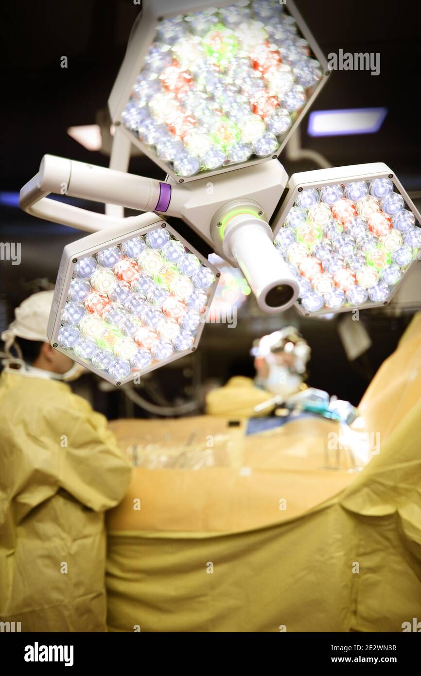 Preparazione alla procedura chirurgica. Foto Stock