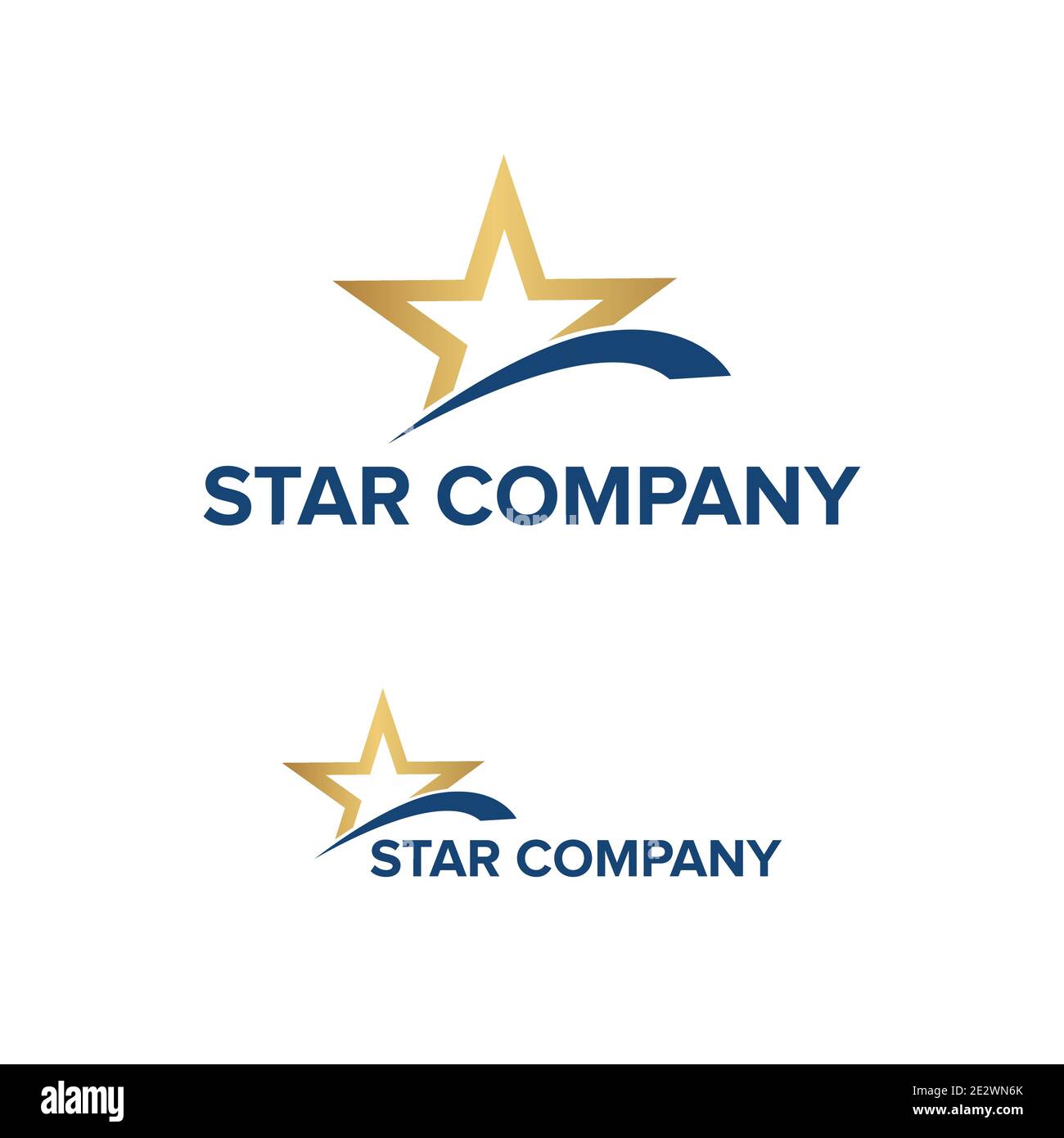 Design del logo Star Company Illustrazione Vettoriale