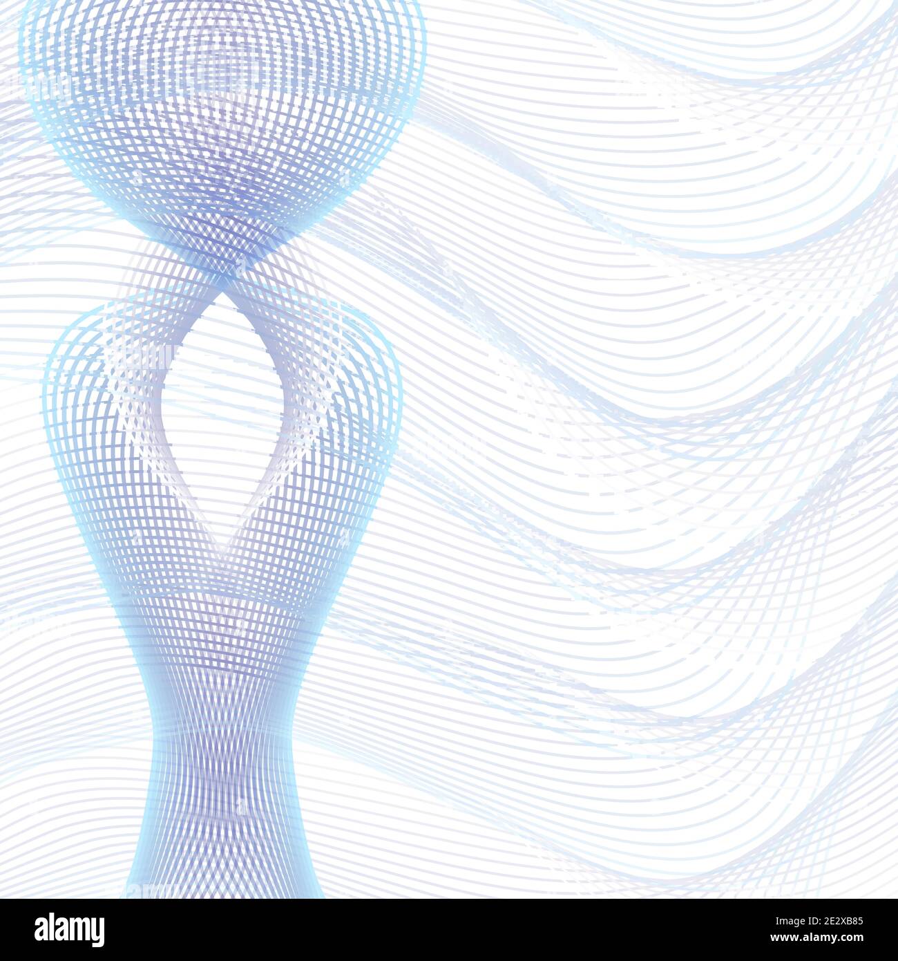 Viola chiaro, blu intricato schema tecnologico. Design futuristico astratto, linee ondulate. Squiggle curve sottili. Sfondo vettoriale. Radio, onde sonore Illustrazione Vettoriale