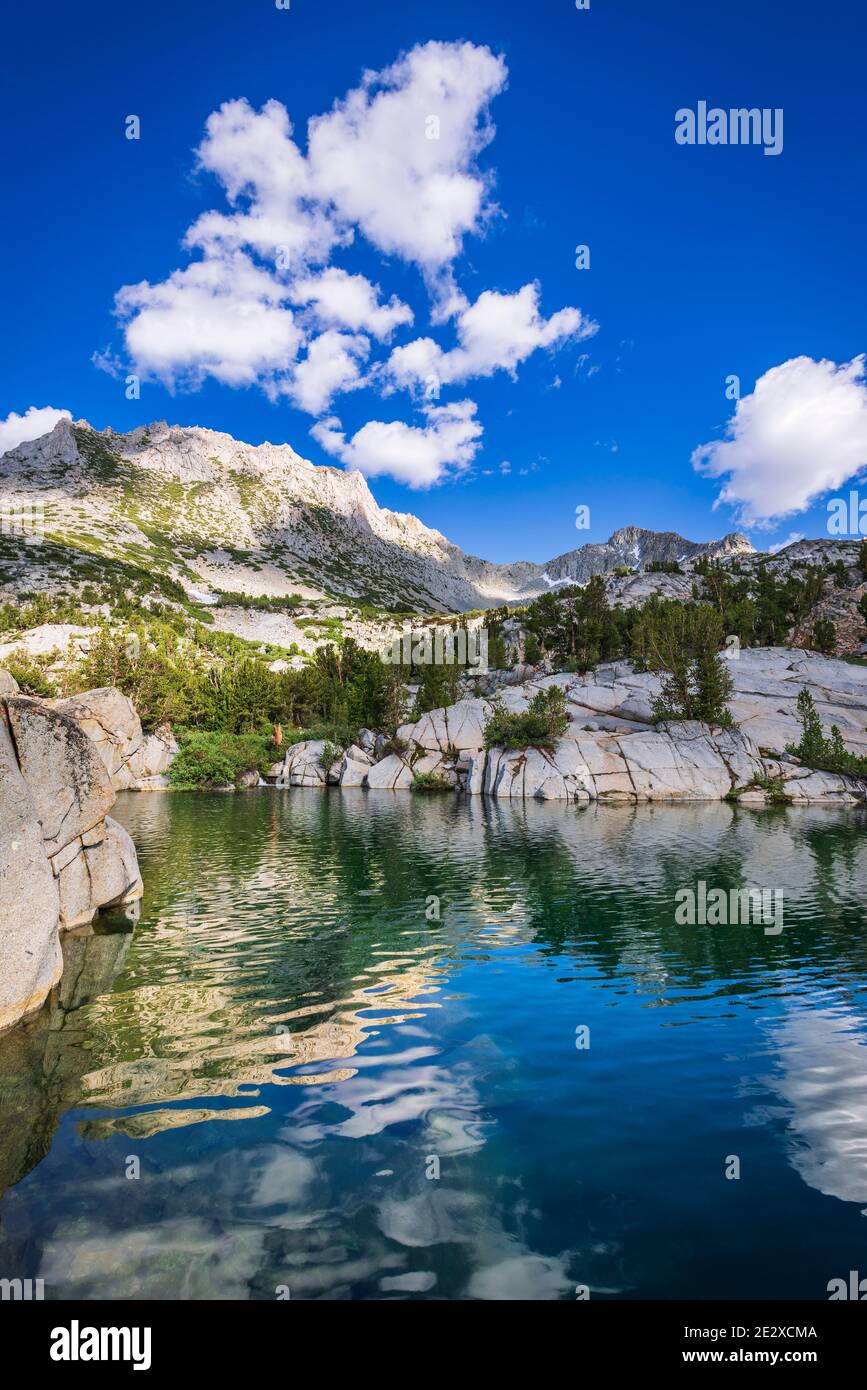 Treasure Lake, John Muir Wilderness, Sierra Nevada Mountains, California USA Foto Stock