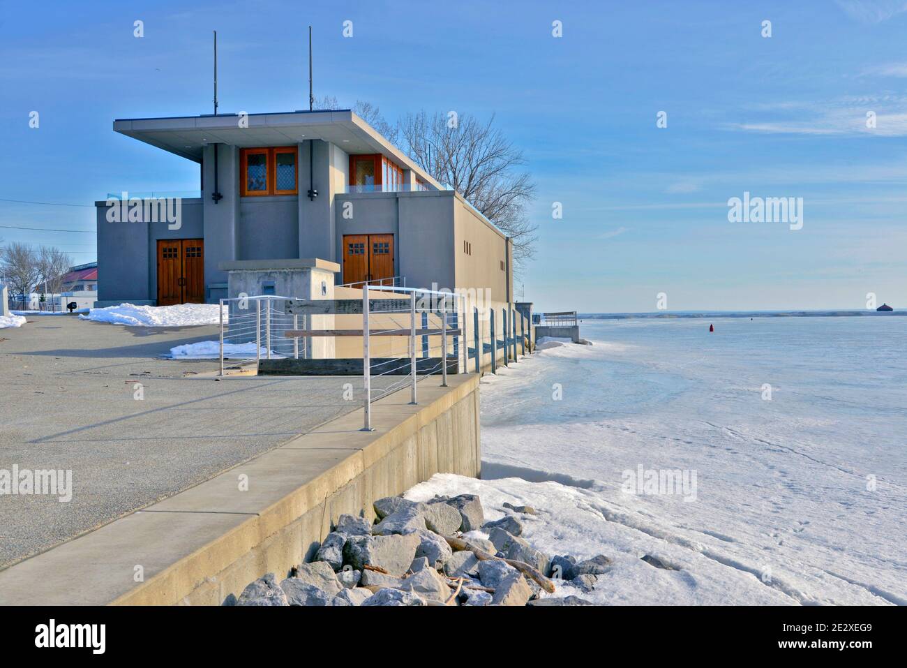 Frank Lloyd Wright ha progettato la Casa della barca Fontana a Buffalo New York. Foto Stock