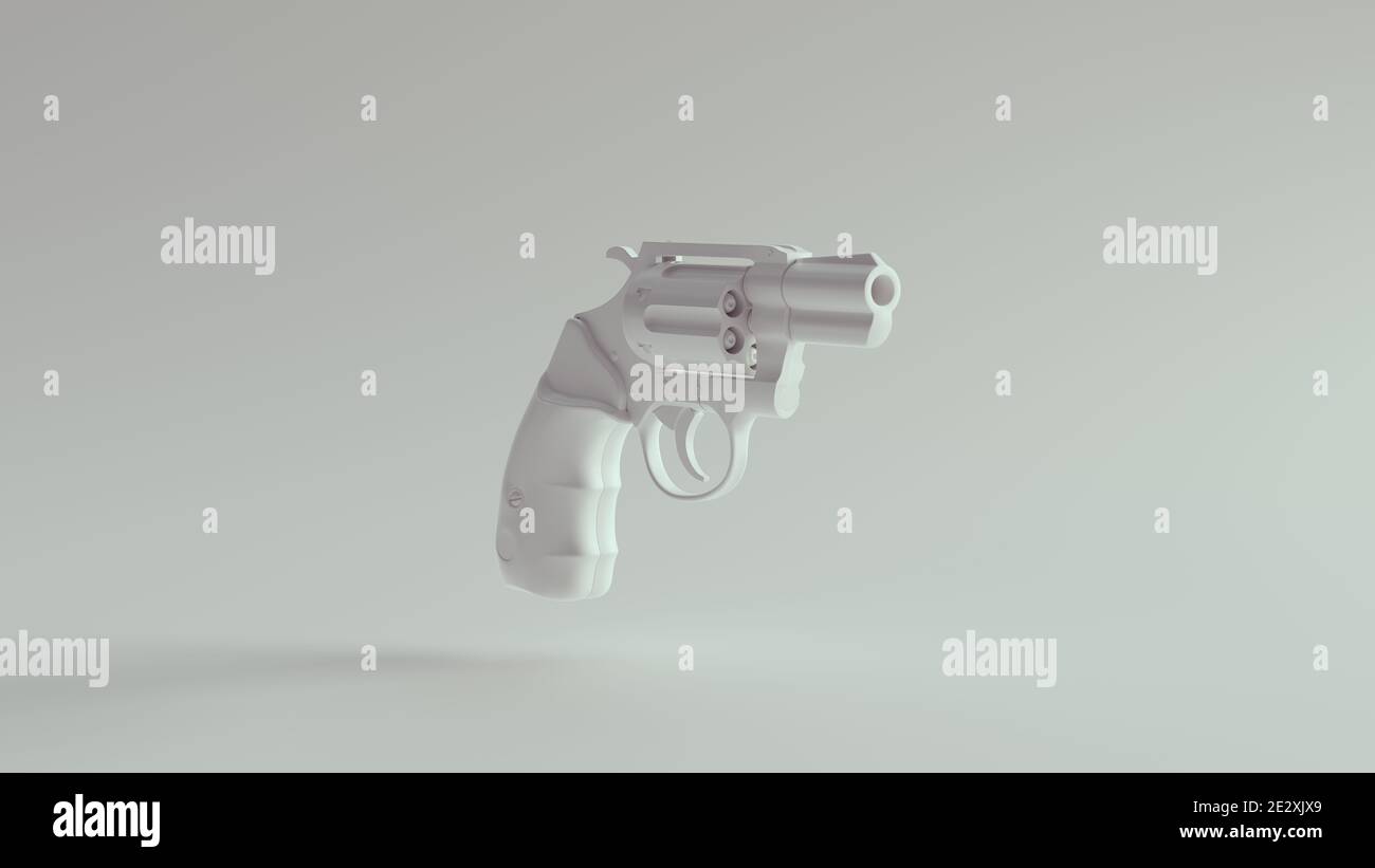 Rappresentazione grafica 3d di White Snub Nosed Pistol Foto Stock
