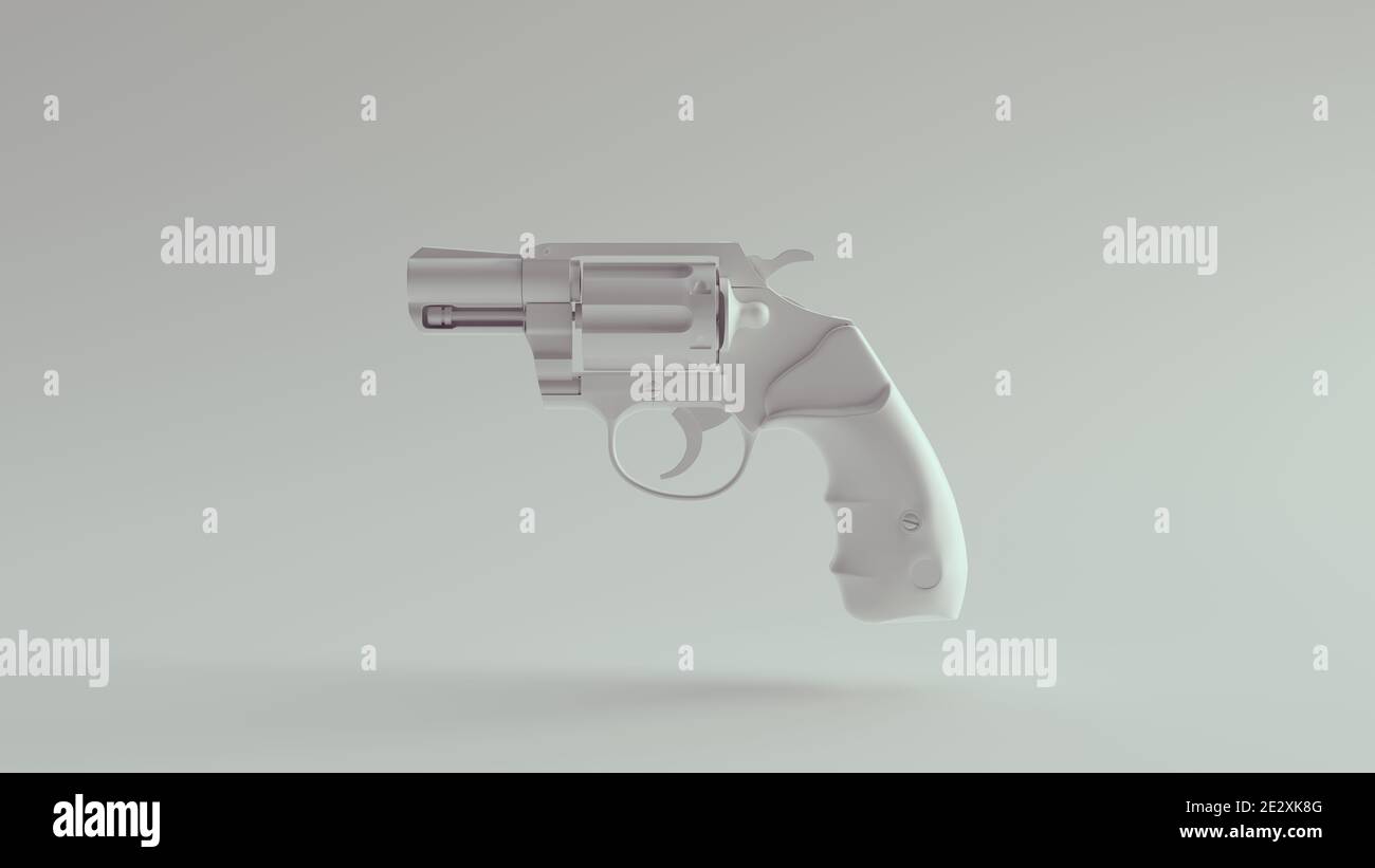 Rappresentazione grafica 3d di White Snub Nosed Pistol Foto Stock