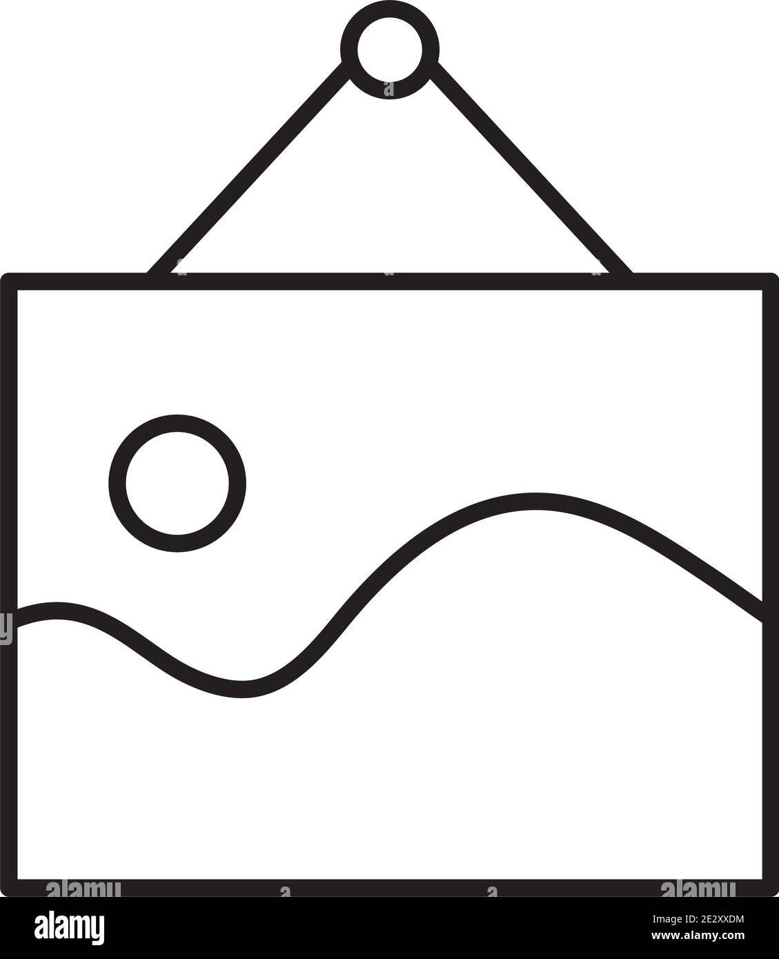 foto con le onde del mare e la linea di appendere la scena del sole icone di stile Illustrazione Vettoriale