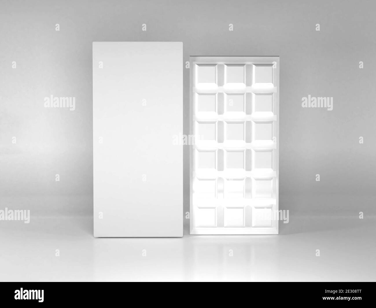 Confezione realistica scatola di cioccolato Mockup Foto Stock