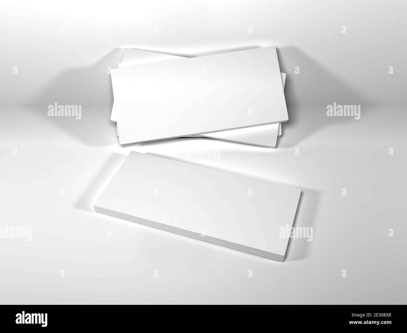 Confezione realistica scatola di cioccolato Mockup Foto Stock