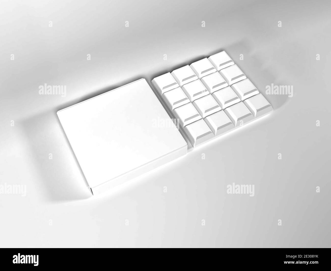 Confezione realistica scatola di cioccolato Mockup Foto Stock