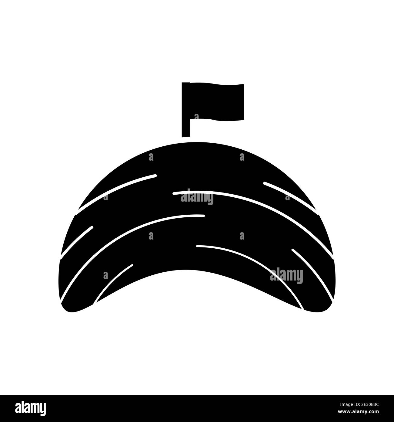 Luna Landing, Flag Waving sul modello vettore icona pianeta Illustrazione Vettoriale Luna Landing, Flag Waving sul modello vettore icona pianeta Illustrazione Vettoriale